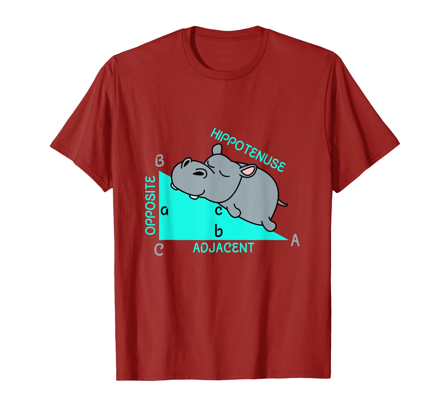 Hippotenuse Math Mathematics Teacher Joke fun Saying T-Shirt