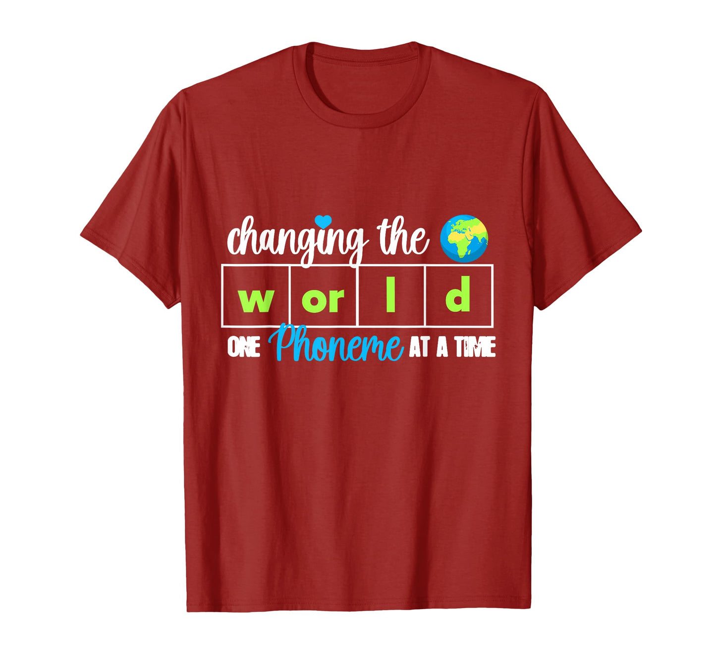 Changing The World One Phoneme At A Time Dyslexia Teacher T-Shirt