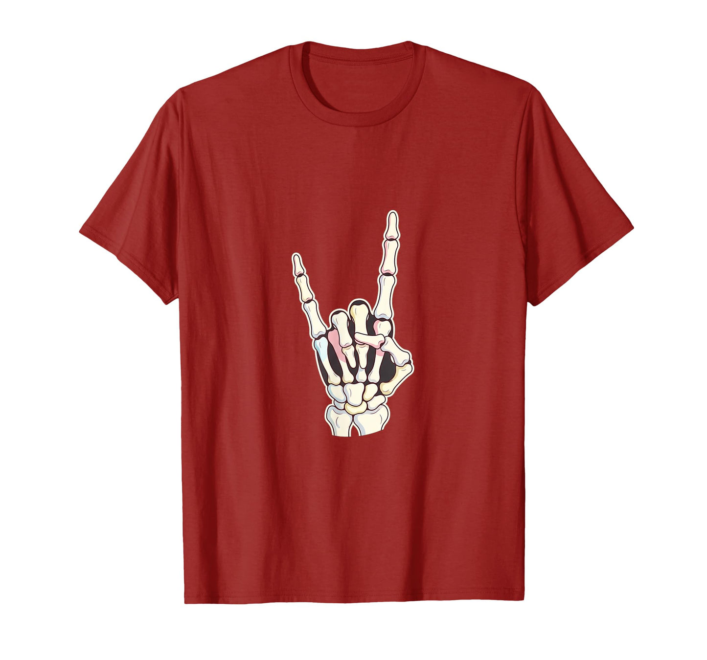 Punk Rock Skeleton Cool Rocker Halloween Men Women Boys Kids T-Shirt