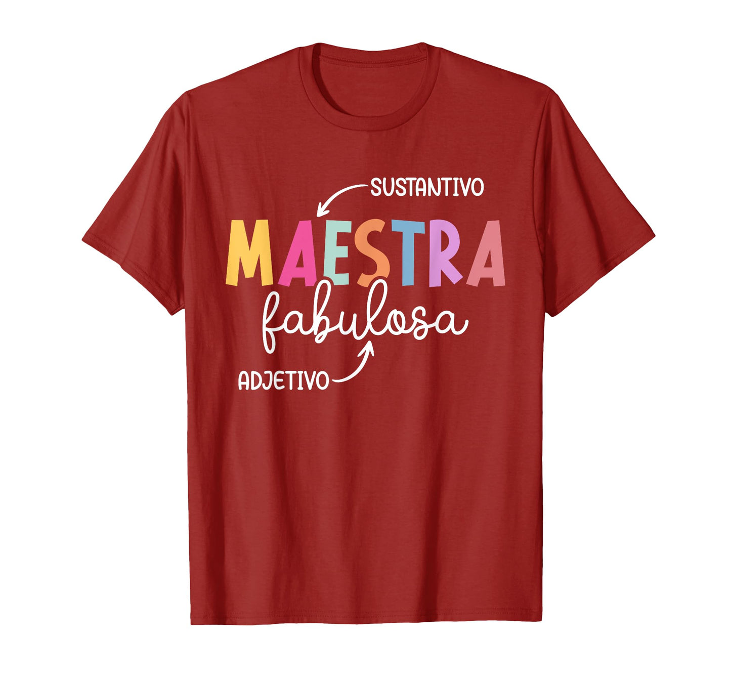 Maestra Fabulosa Maestra De Español Spanish Teacher T-Shirt