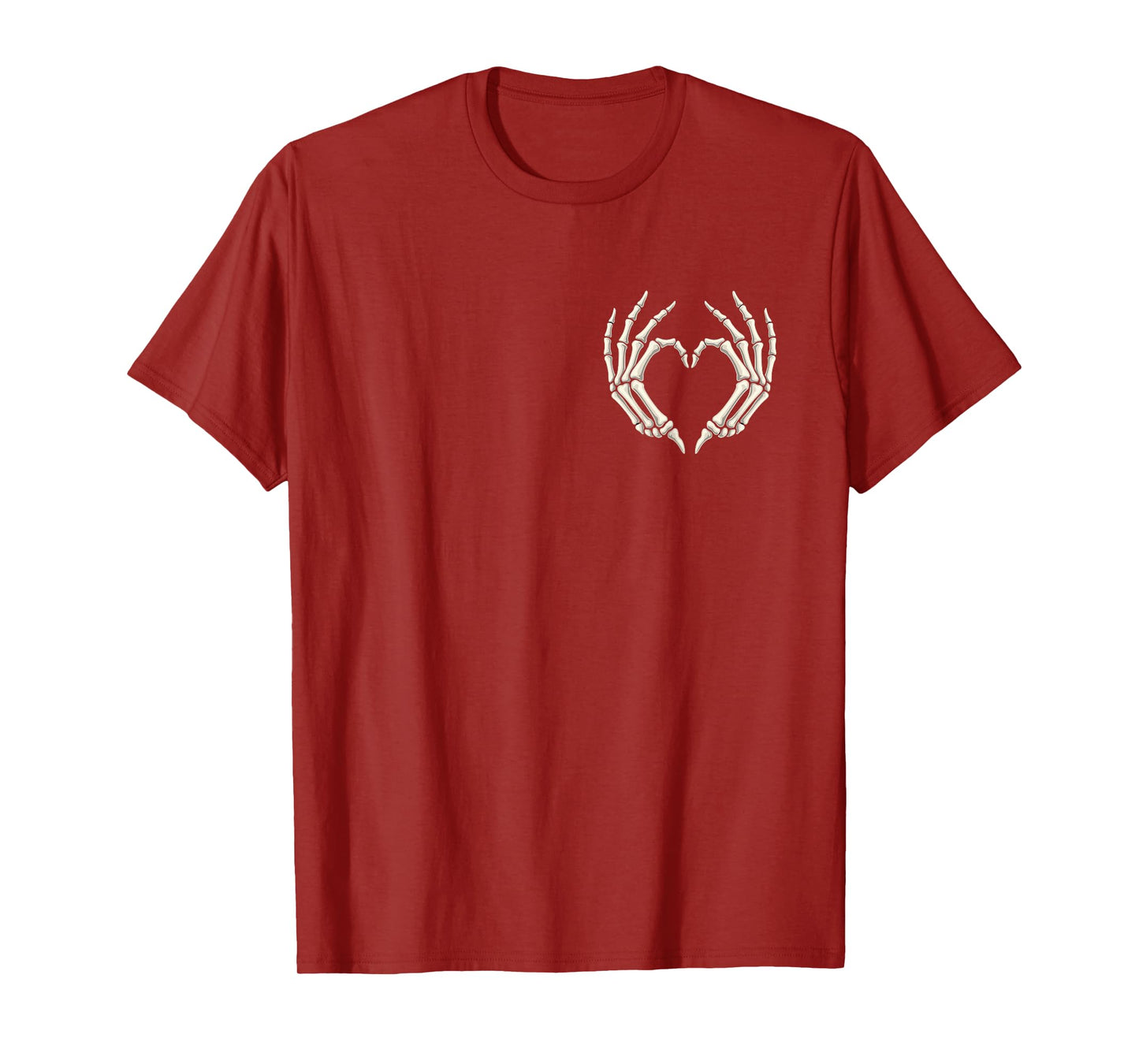 Vintage Skeleton Hands Heart Sign Halloween Costume T-Shirt