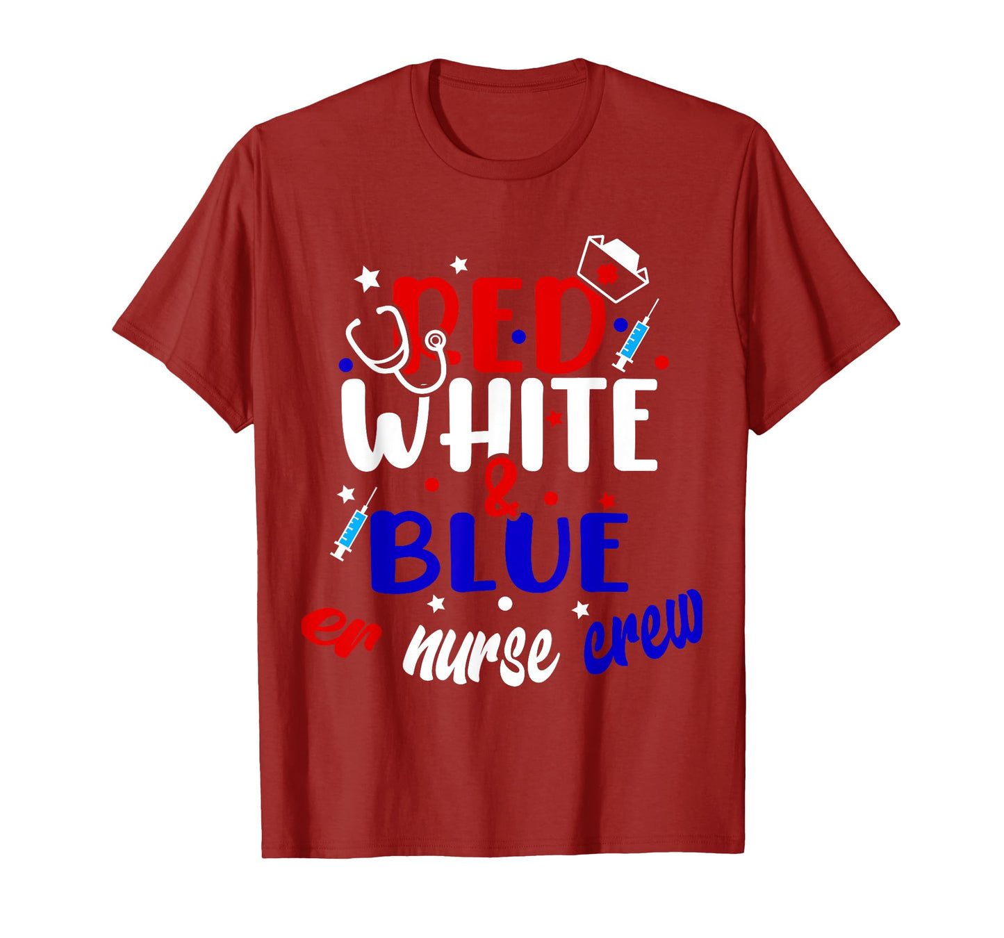 ER Nurse 4th of July Red White Blue ER ED Emergency Crew T-Shirt for Women Kids Men