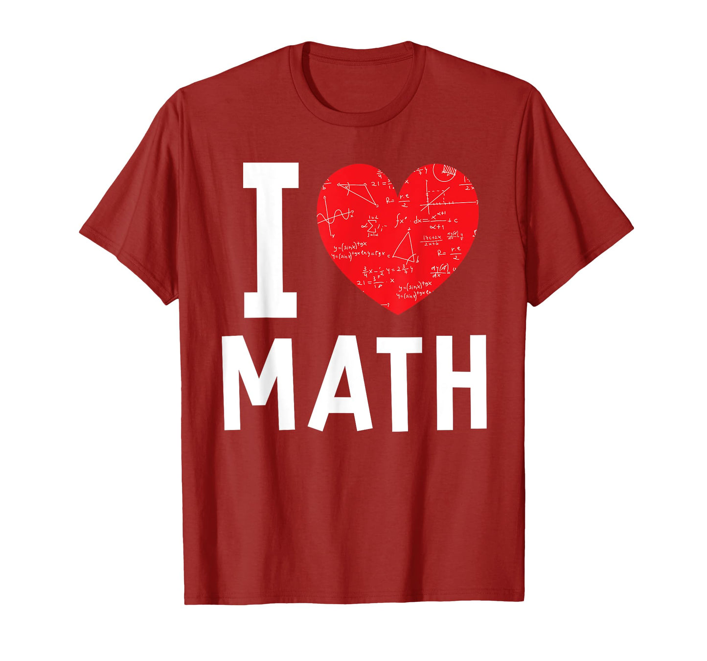 I Love Math Heart Math T-Shirt