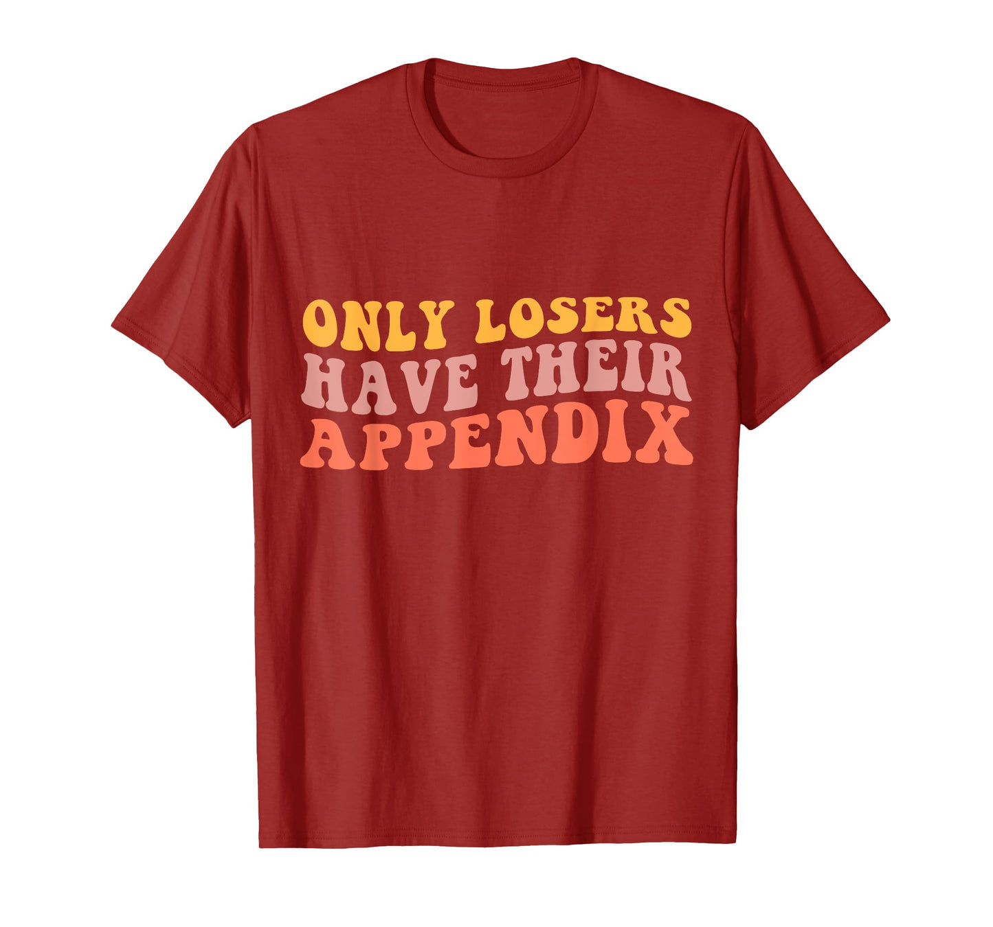 Appendix Surgery Gifts Funny Appendix Removal T-Shirt - Unisex Adults, Black, Small