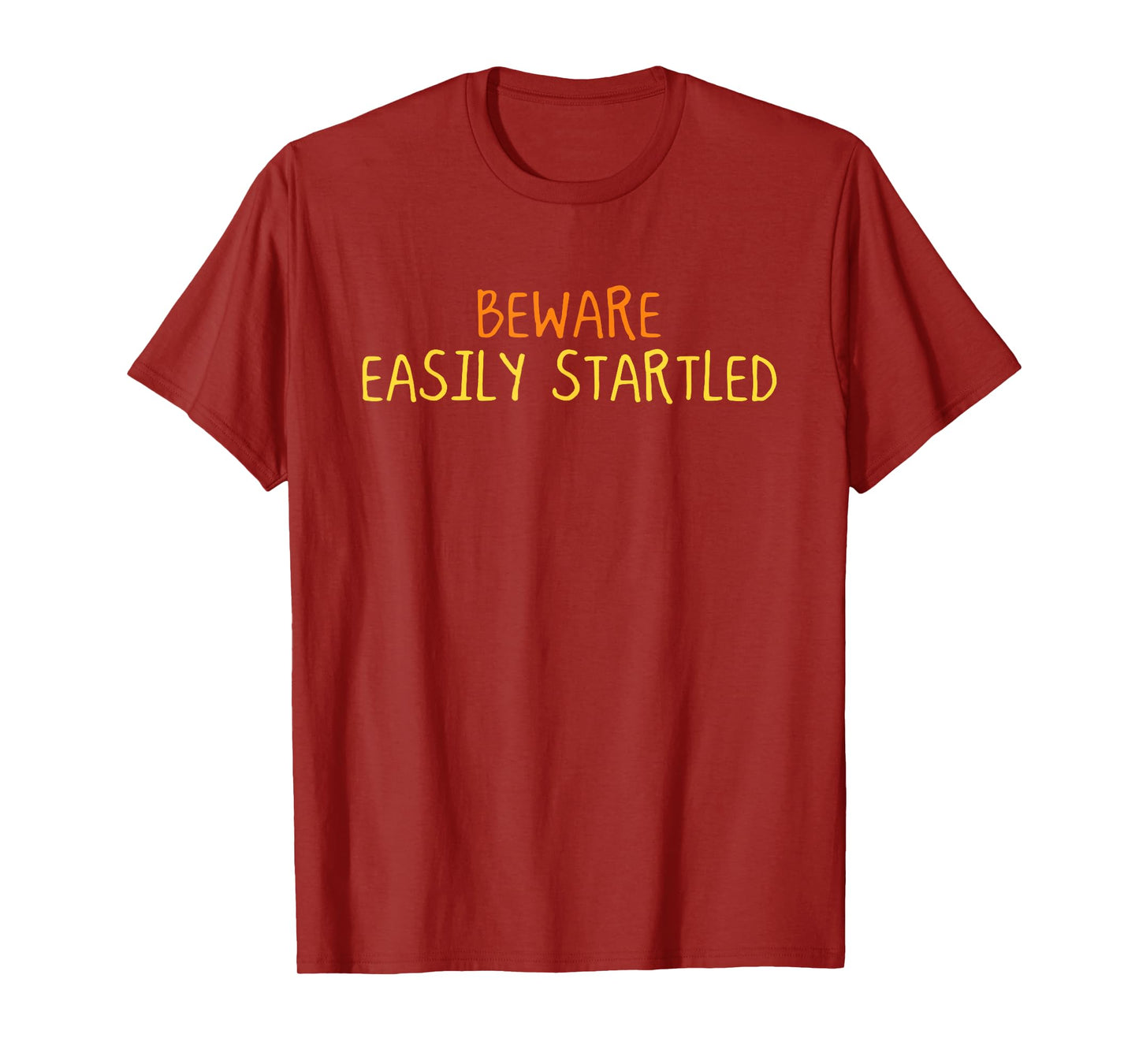 Beware Easily Startled Halloween Funny Spooky Season T-Shirt