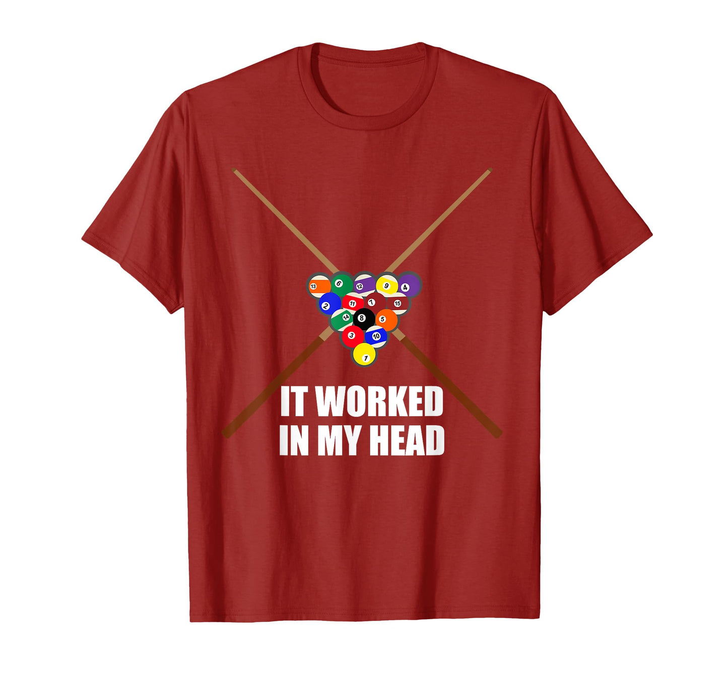 It Worked in My Head Pool Tshirt Funny Pool Player T-Shirt