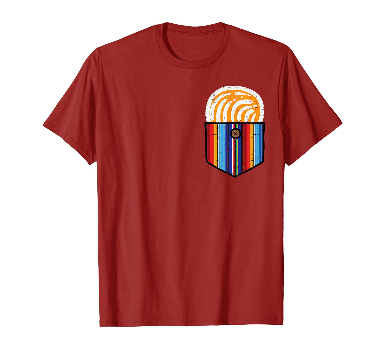 Conchas Serape Pocket Cinco De Mayo Mexican Fiesta Party T-Shirt