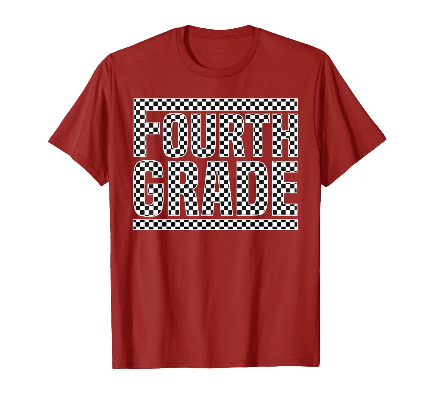 Checkered 4th Grade Back to School Boys Girls Kids Teacher T-Shirt