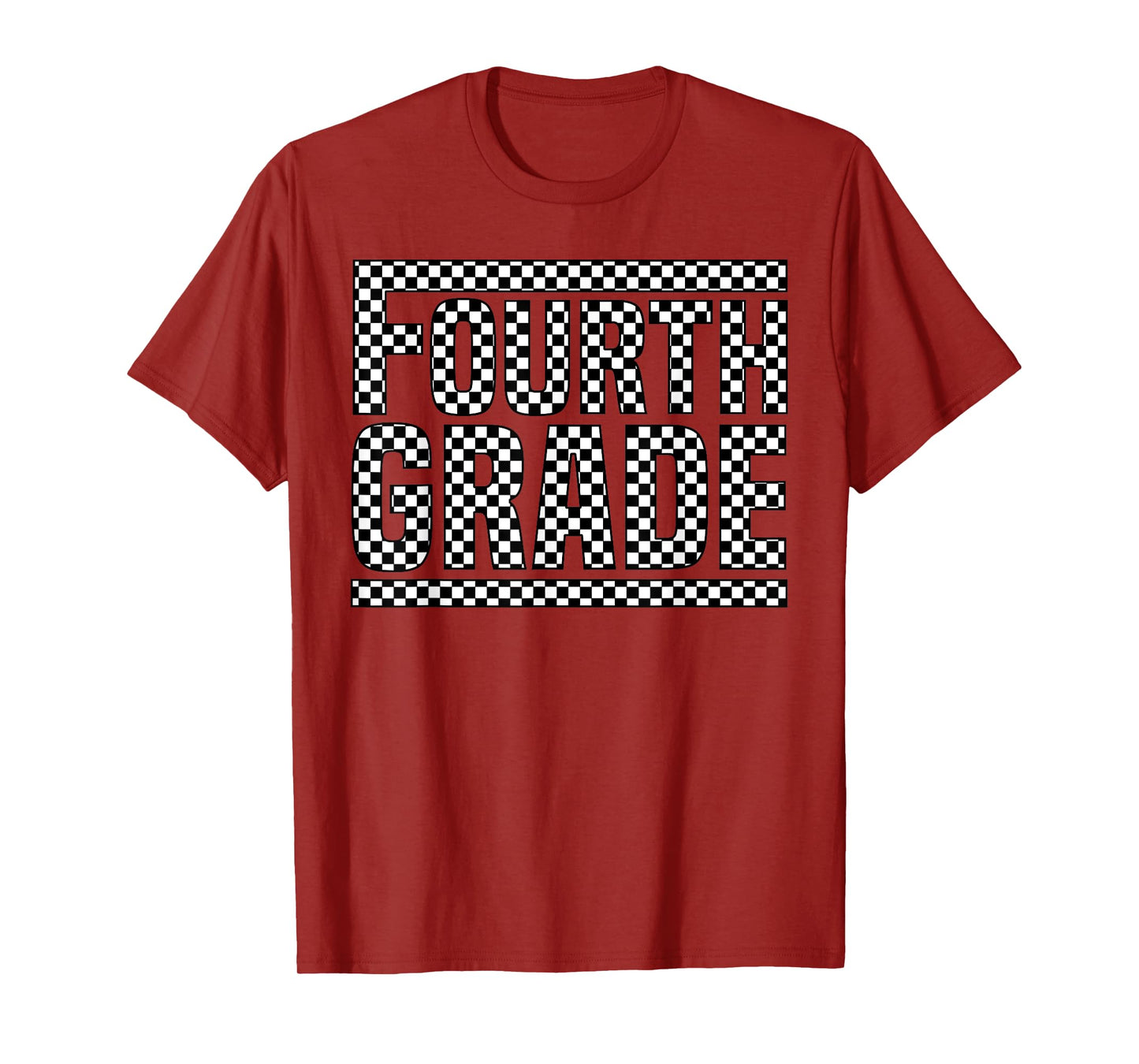 Checkered 4th Grade Back to School Boys Girls Kids Teacher T-Shirt