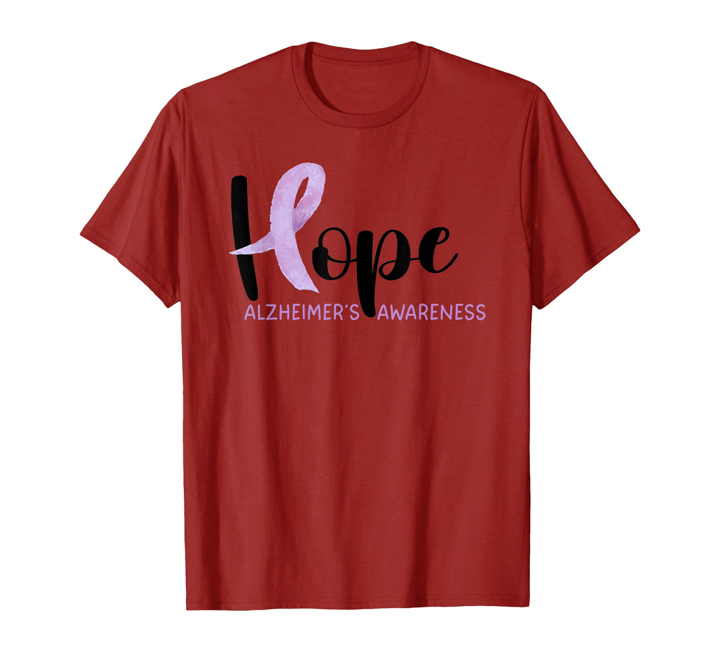Hope Alzheimers Awareness I Wear Purple For Dementia End ALZ T-Shirt
