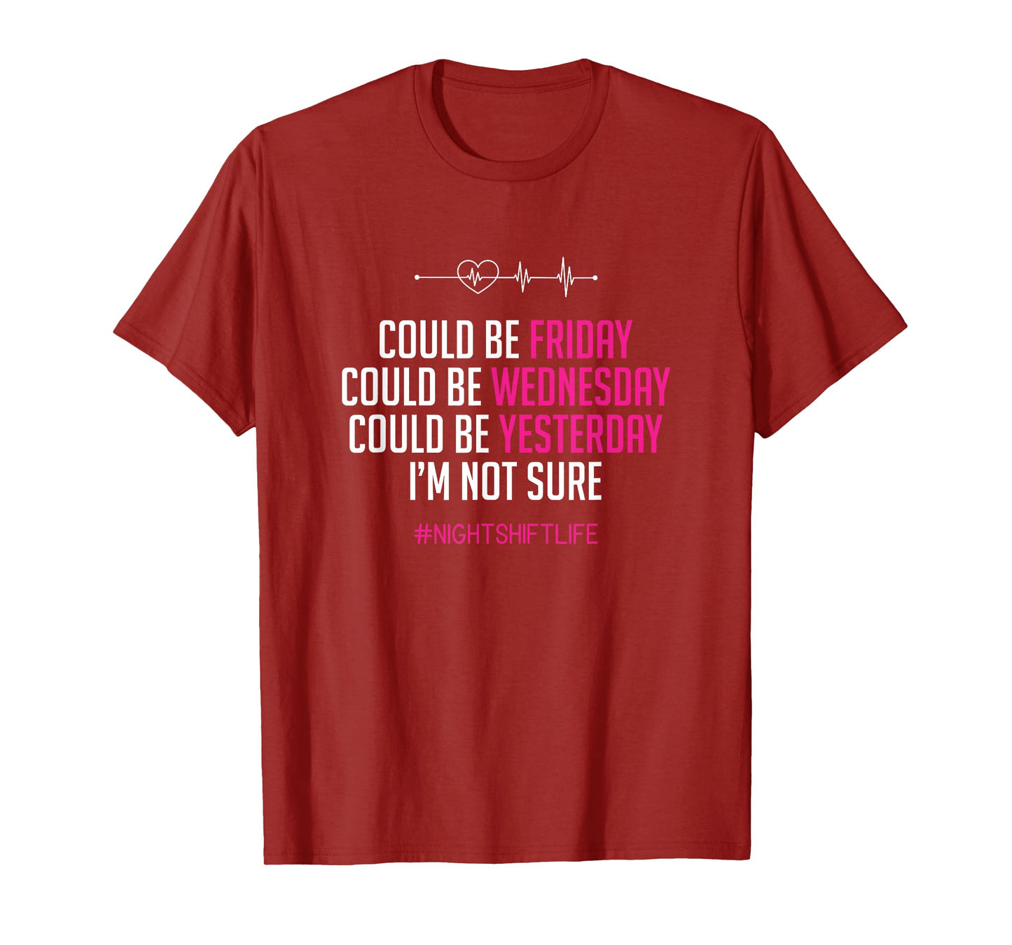 Joke Could Be Friday I'm Not Sure Funny Night Shift Nurse T-Shirt