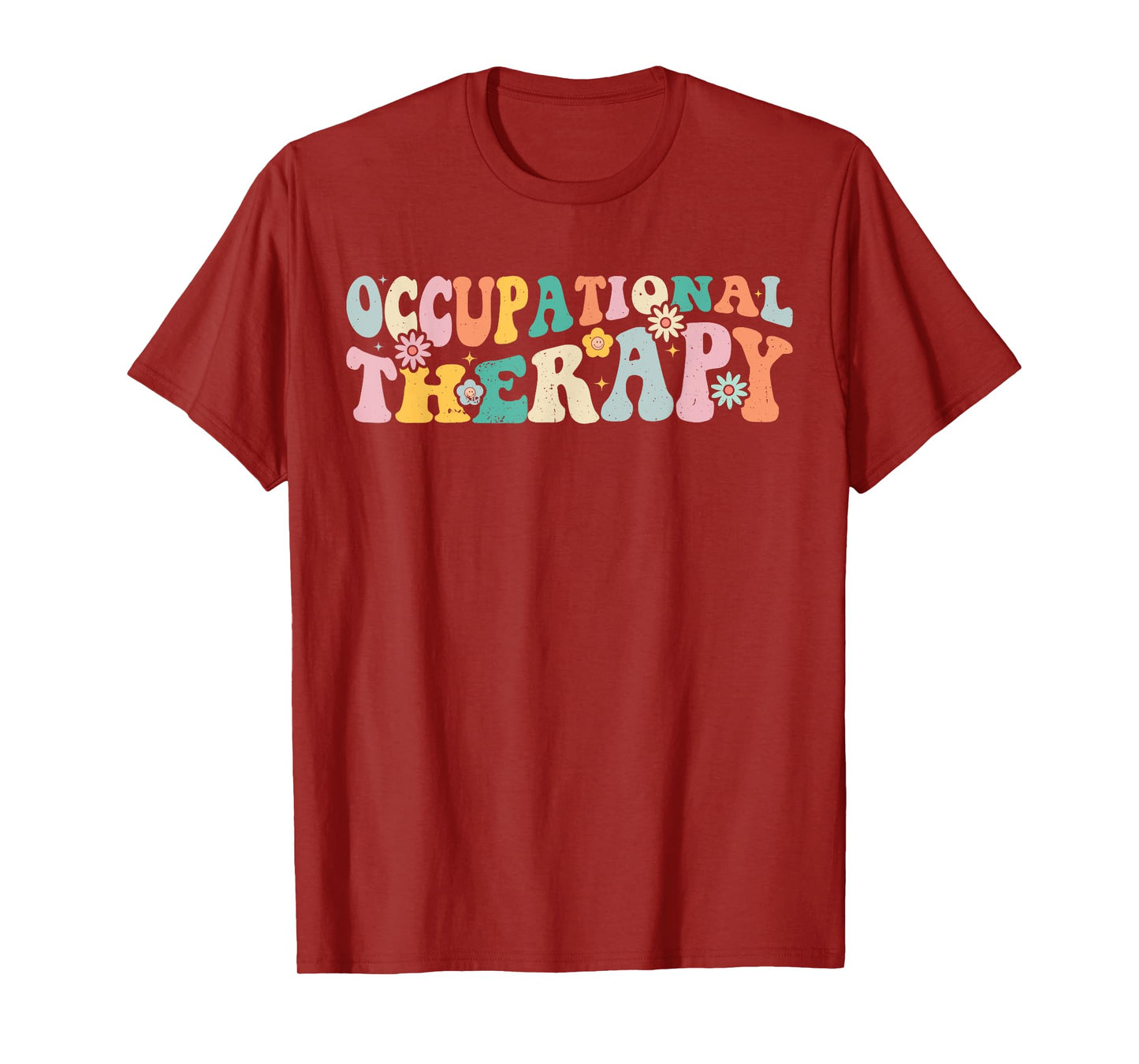 Occupational Therapy -OT Therapist OT Month Groovy Retro T-Shirt