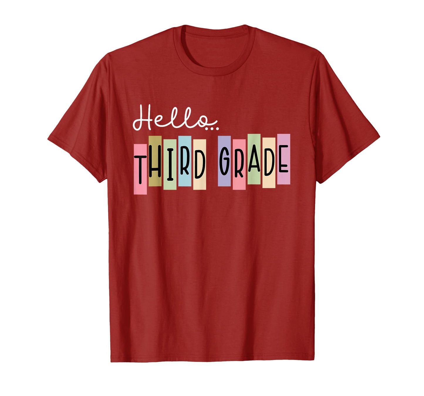 Back To School Hello Third Grade Teacher 3rd Grade T-Shirt