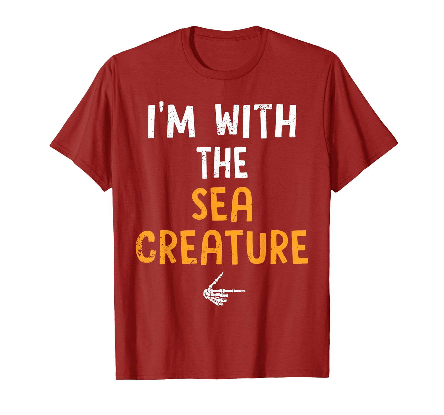 I'm with The Sea Creature Costume Halloween Matching Couple T-Shirt