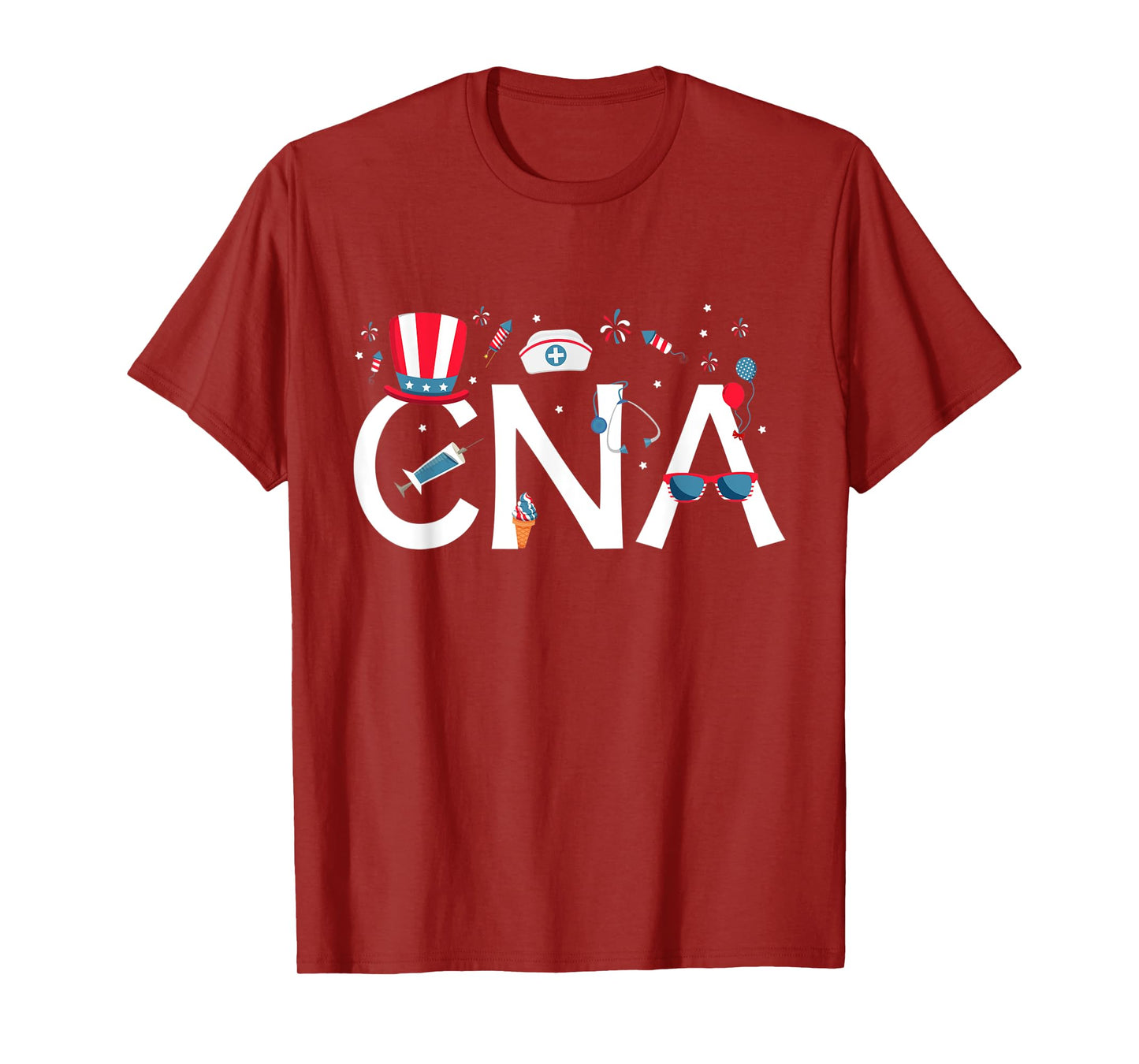 American CNA 4th of July Nursing Certified Nursing Assistant Women Kids Men T-Shirt
