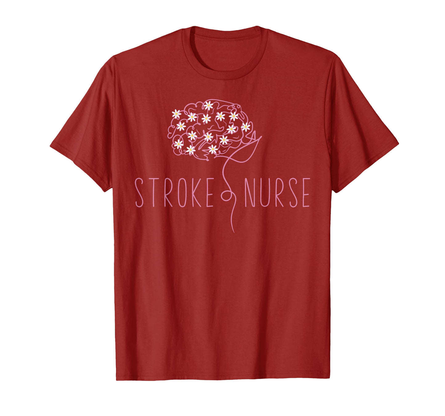 Floral Brain Stroke Nurse Brain Attack Nursing Department T-Shirt