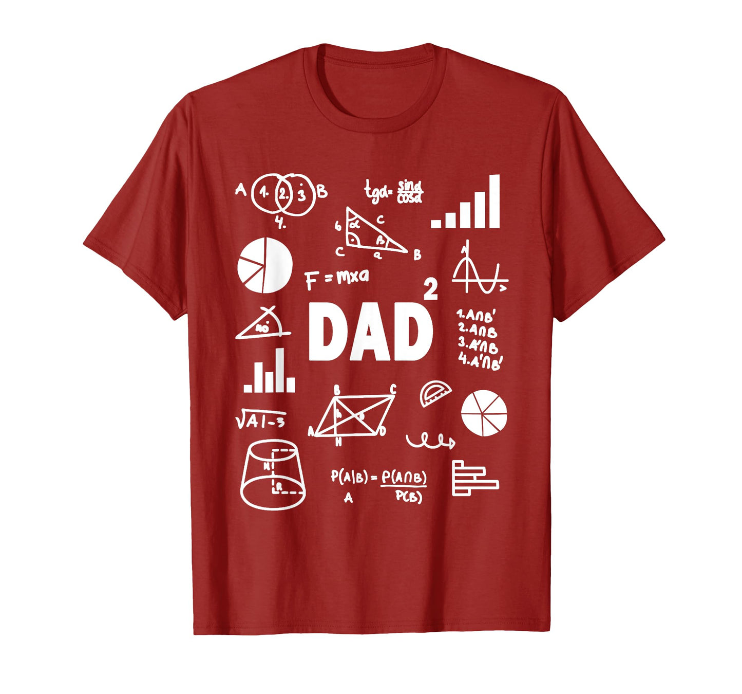 Dad Squared Second Time Dad Math Second Power Father T-Shirt