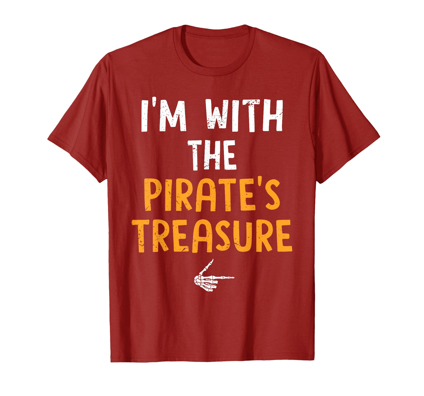 I'm with The Pirate's Treasure Costume Halloween Couple T-Shirt