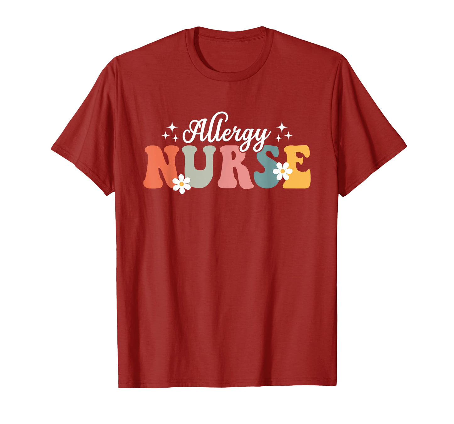 Retro Groovy Nurse Allergy Nurse Funny Nursing For Women Men T-Shirt