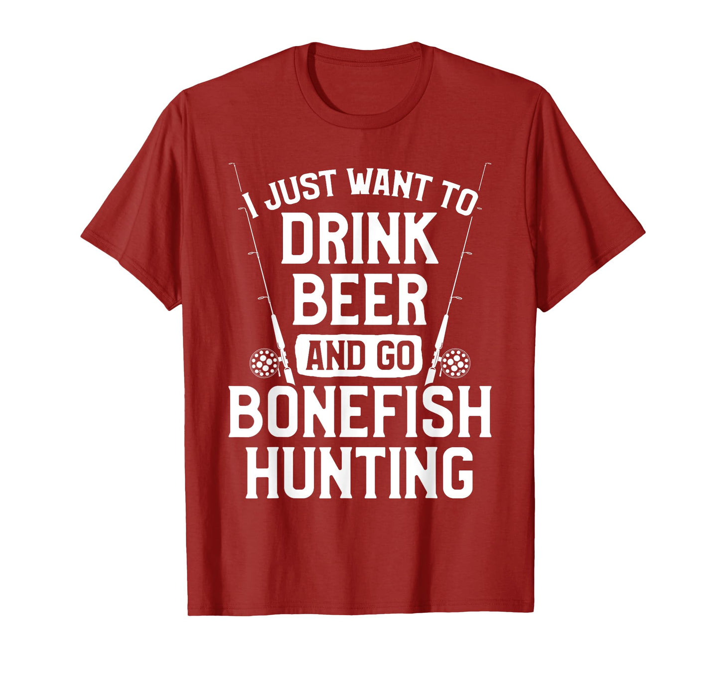 Bonefish Hunter Hunting Fisherman Drink Beer Fishing T-Shirt