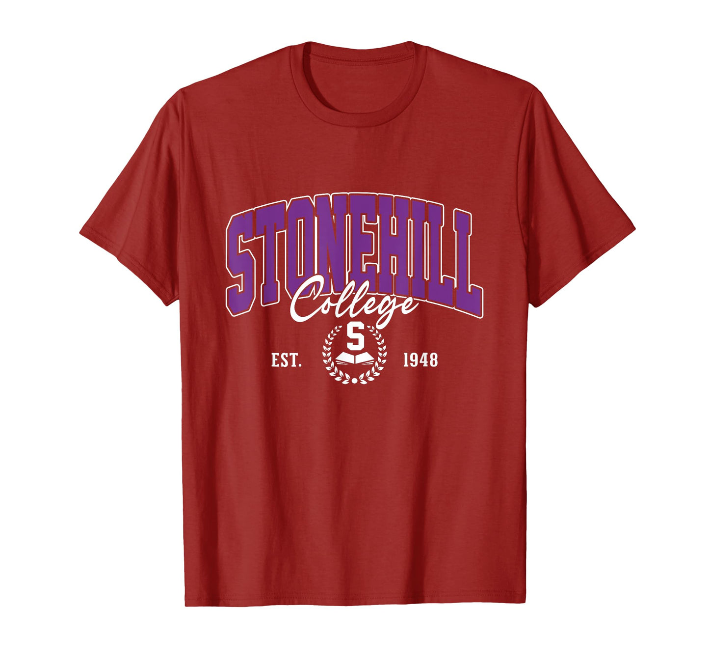 Stonehill Arch Vintage College Athletic Sports Design Tee T-Shirt