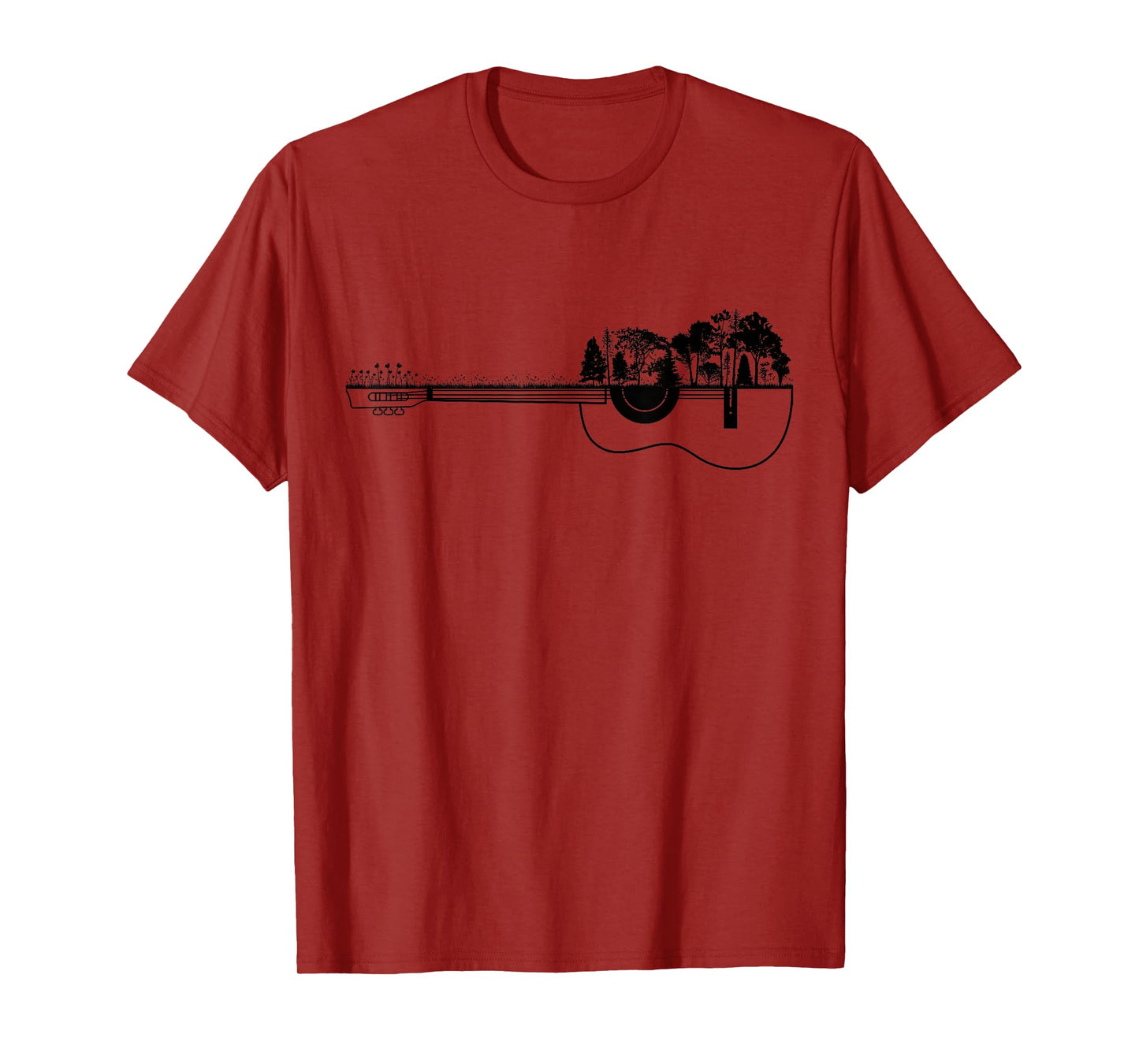Guitar Lake Shadow Love Guitar Musician Men Women T-Shirt