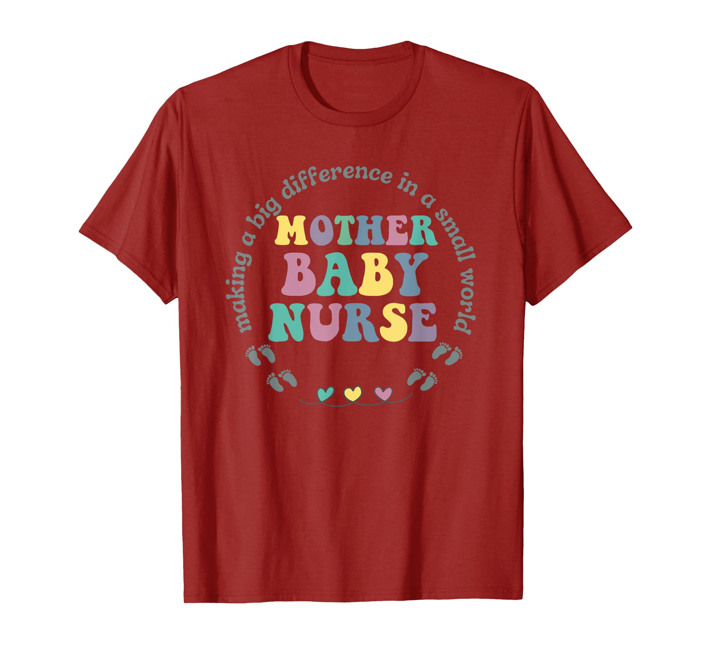 groovy Mother Baby Nurse Postpartum Mom Baby Nursing T-Shirt