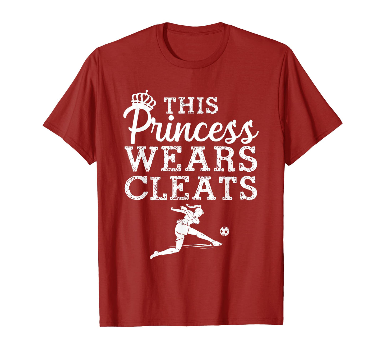 Cool Soccer For Women Girls Princess Wears Cleats Football T-Shirt