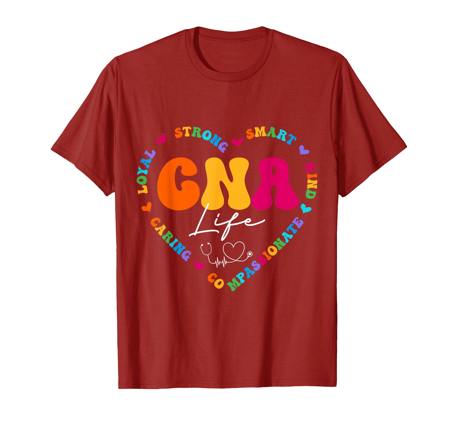 CNA Life Appreciation Gifts Ideas Cute Nurse Appreciation Women's Black Multicolor T-Shirt