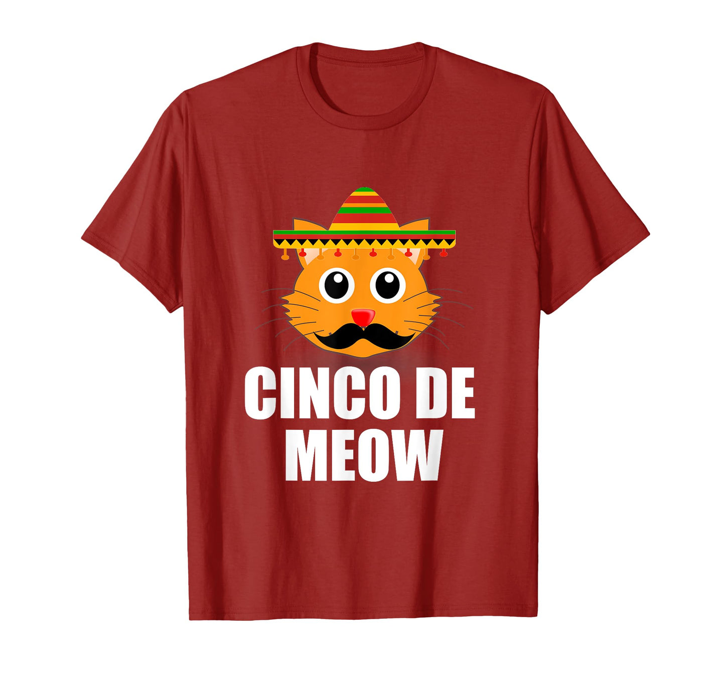 Vintage Cinco De Mayo Cat Lover Meow Pun T-Shirt