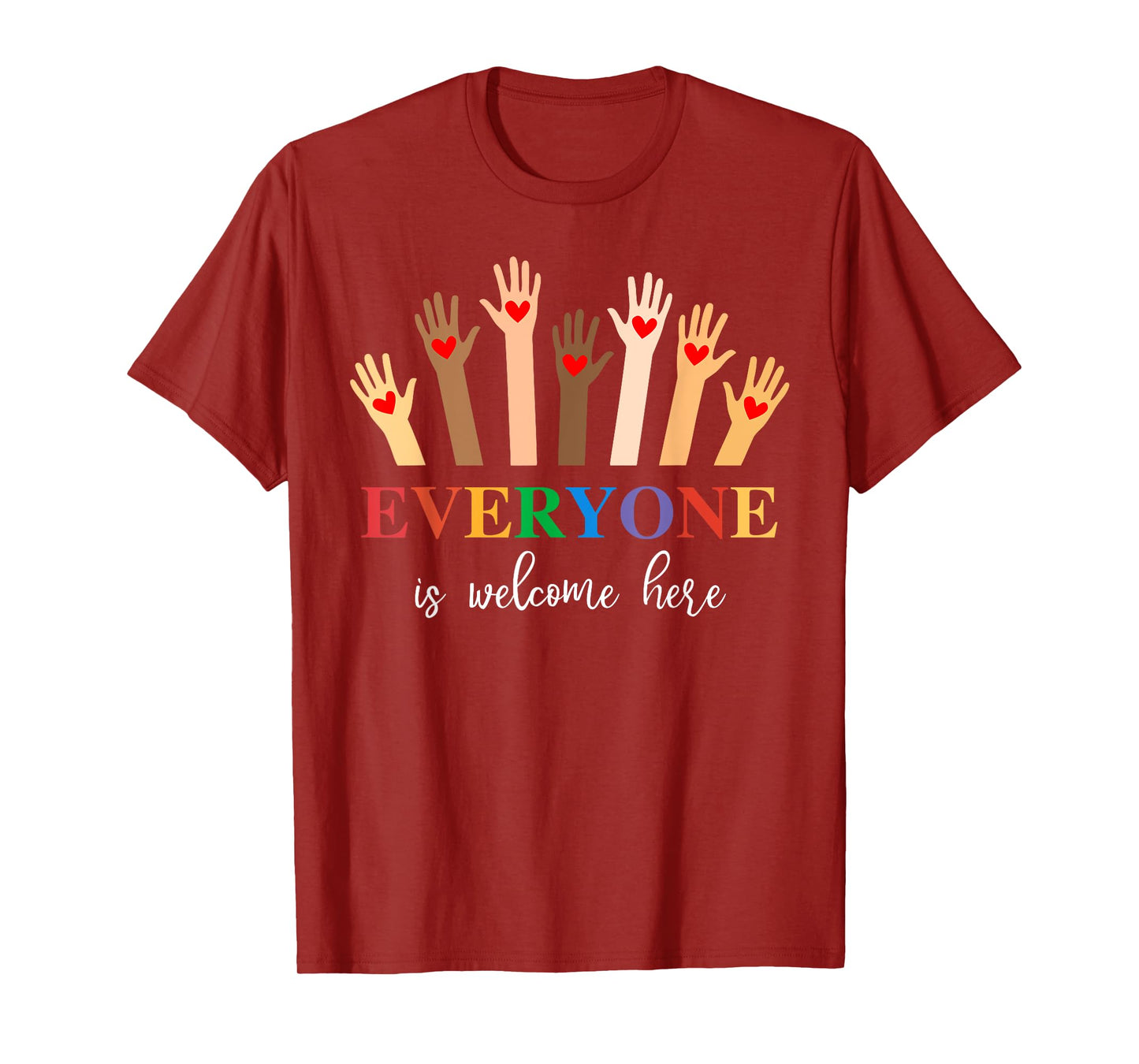 Idaho Teacher Everyone Is Welcome Here Inclusion & Equality T-Shirt
