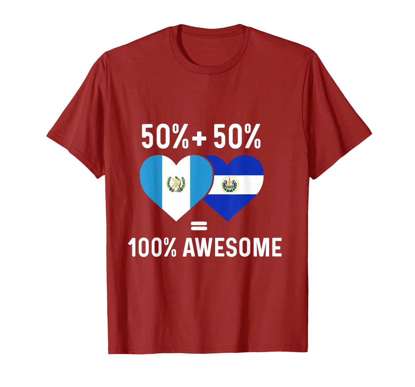 Half Salvadorian Half Guatemalan Flag El Salvador Guatemala T-Shirt