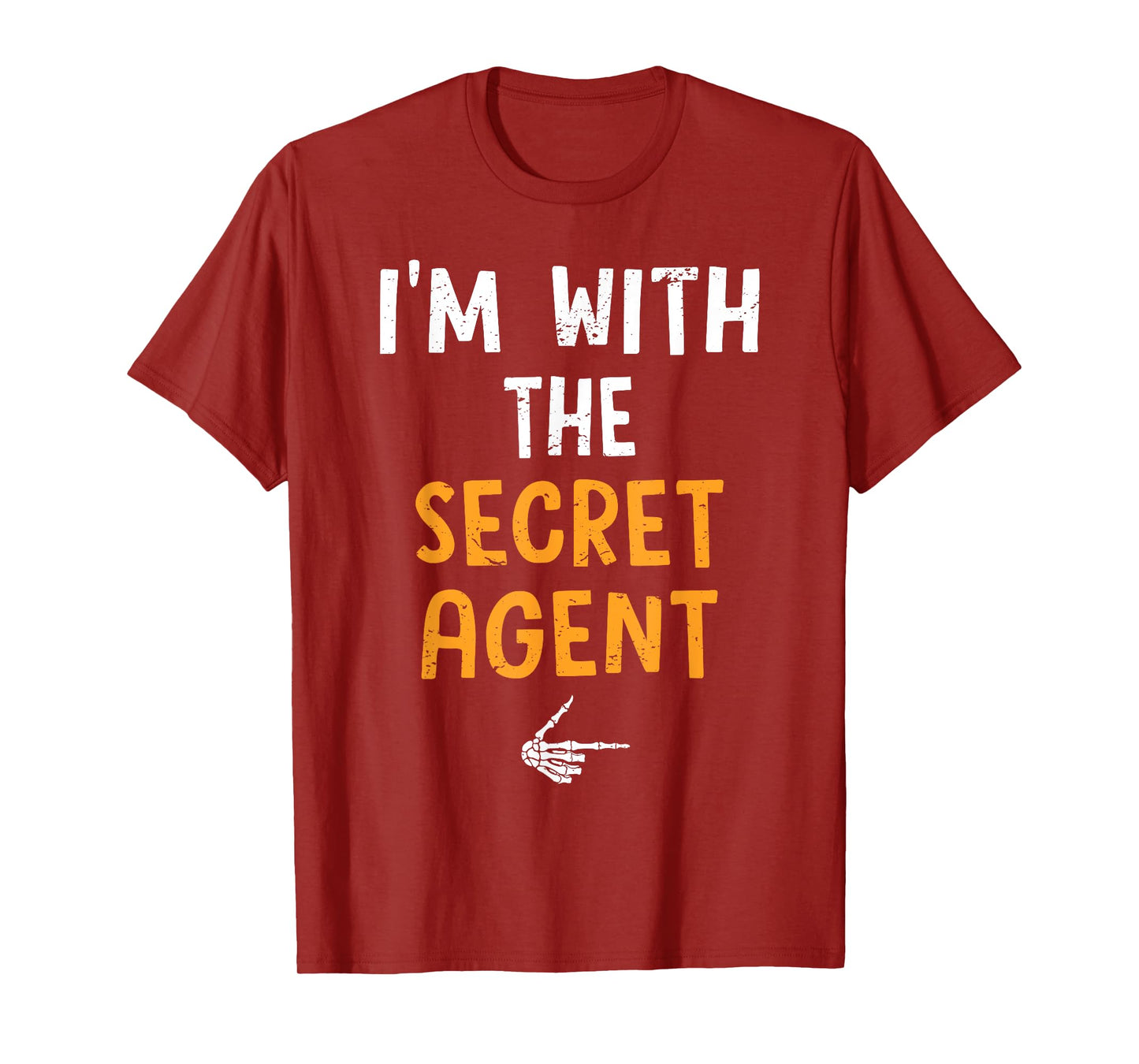 I'm with The Secret Agent Costume Halloween Matching Couple T-Shirt