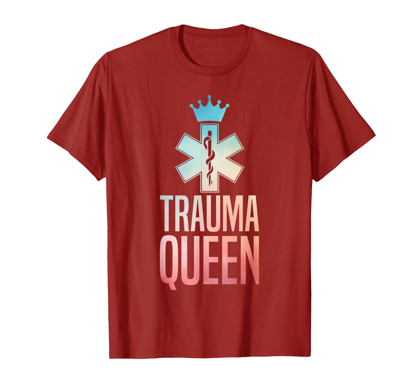 Funny Trauma Queen Art For Women Girls Youth Paramedic EMT T-Shirt