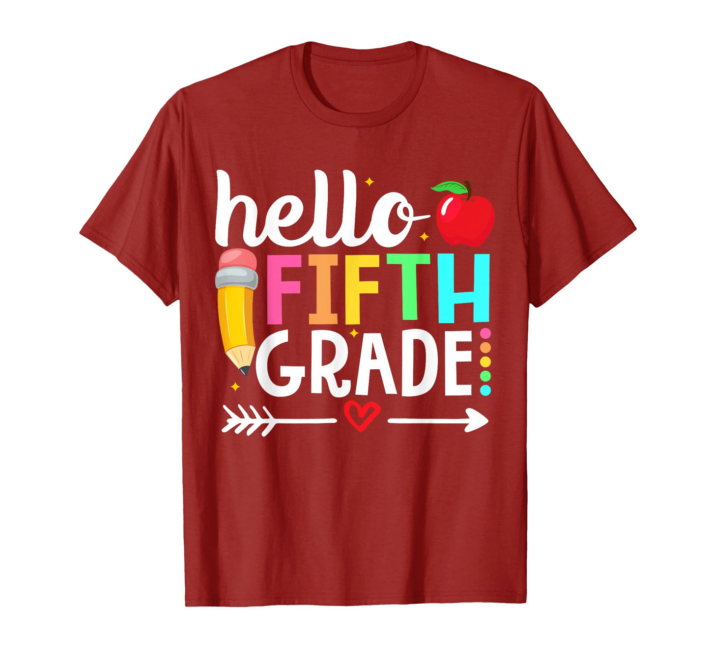 Hello Fifth Grade Team 5th Grade Teacher Back to School Men Women Girls Kids T-Shirt