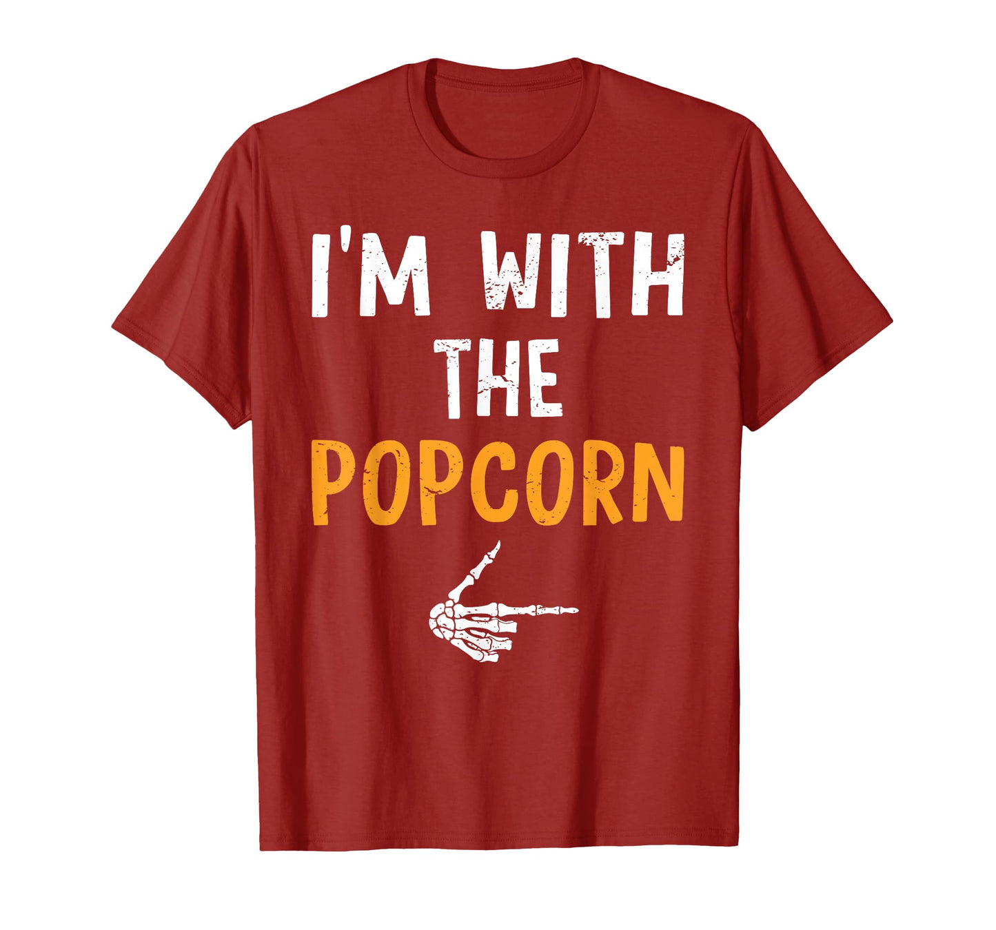 I'm with The Popcorn Costume Halloween Matching Couple T-Shirt