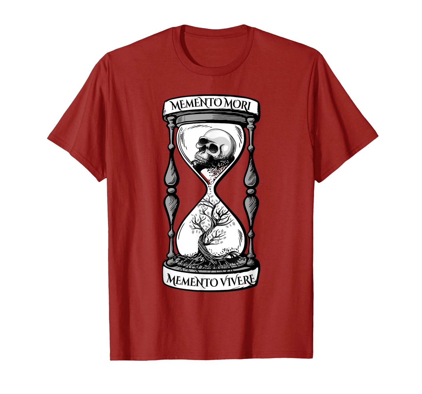 Memento Mori Memento Vivere Skull Design Stoic Memento Mori T-Shirt