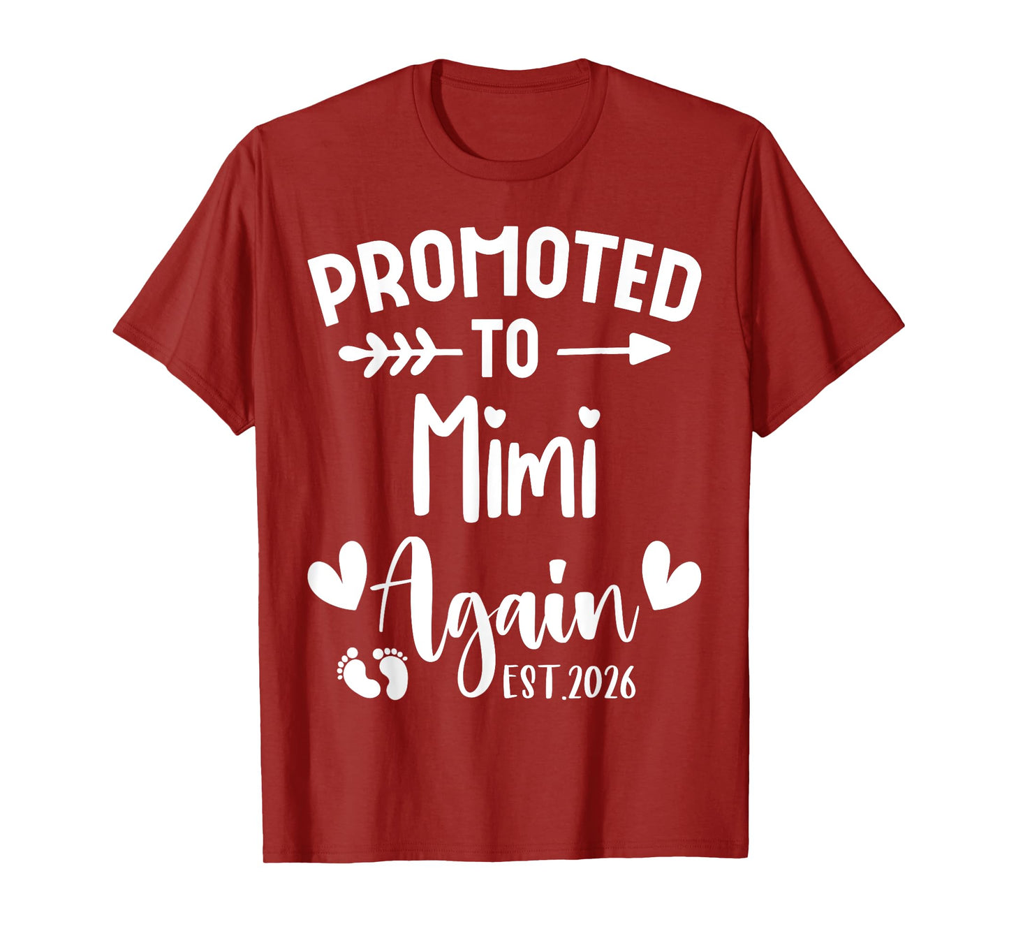 Promoted To MIMI Again 2026 Cute Family Pregnancy Reveal T-Shirt