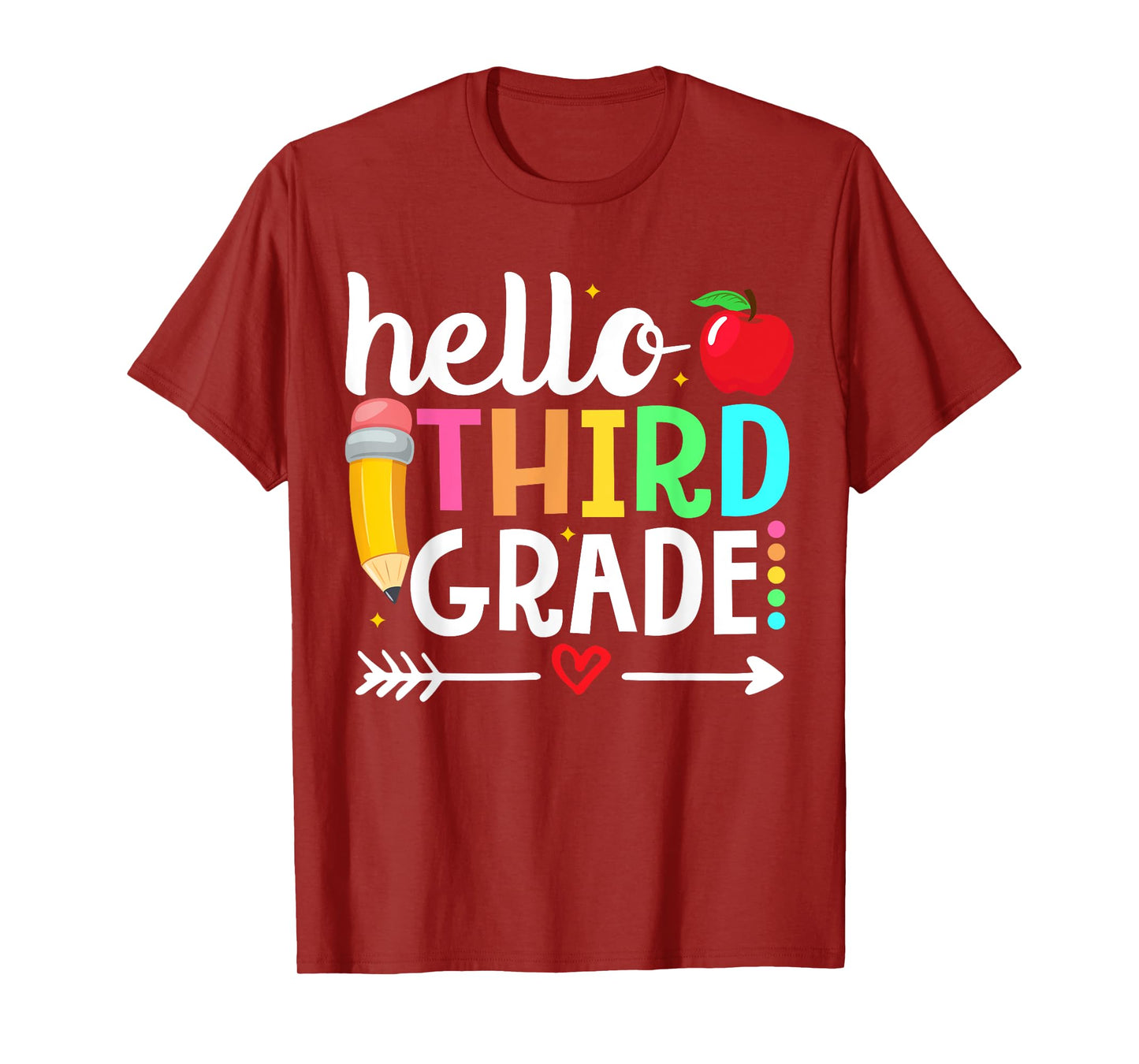 Hello Third Grade Team 3rd Grade Teacher Back to School T-Shirt