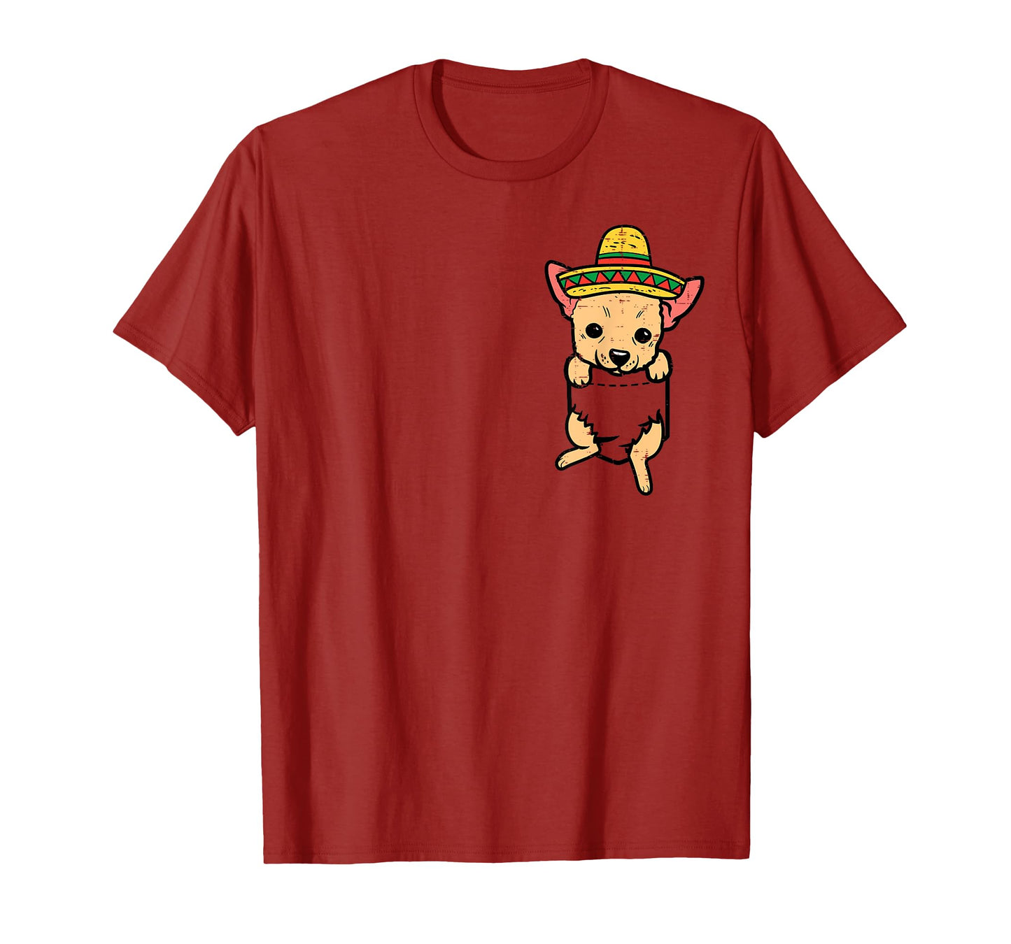 Mexican Chihuahua Feet Sombrero Cinco De Mayo Chiwawa Dog T-Shirt