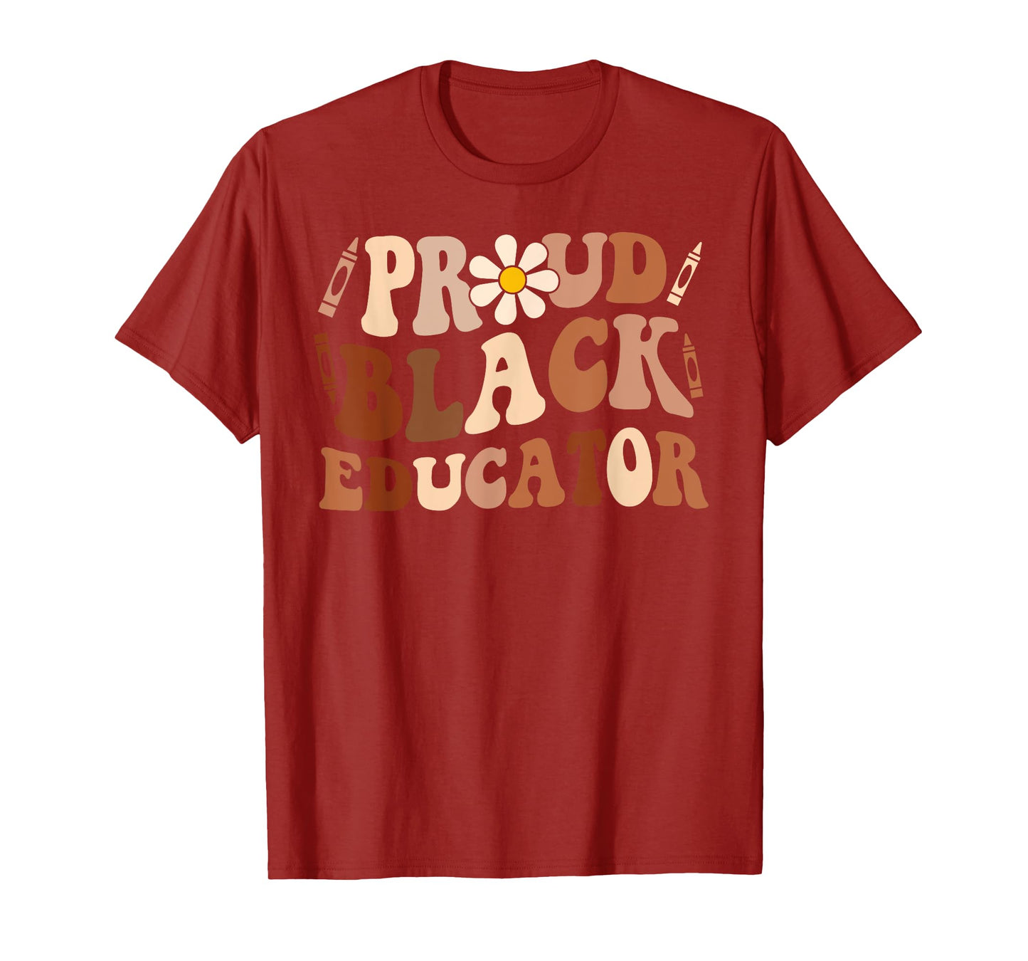 Groovy Proud Black Educator African Pride Black History T-Shirt