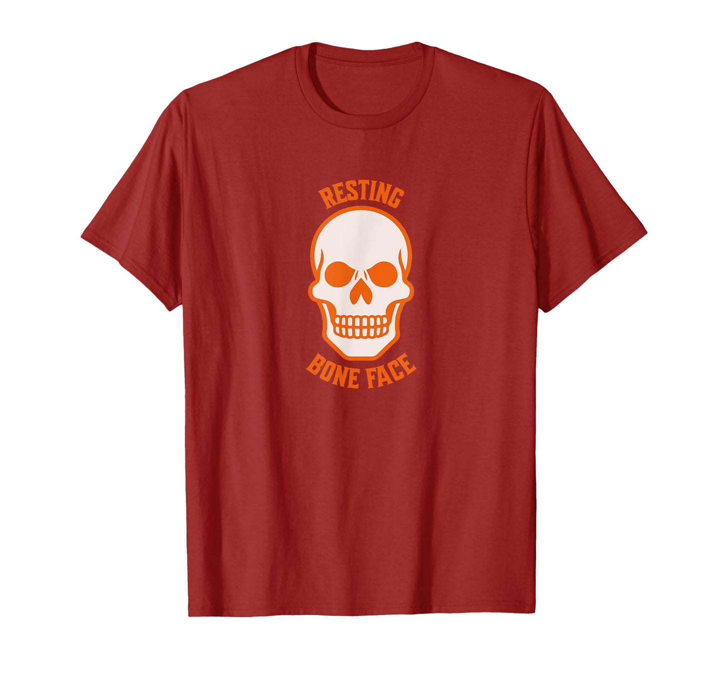 Resting Bone Face Funny Skull Graphic T-Shirt