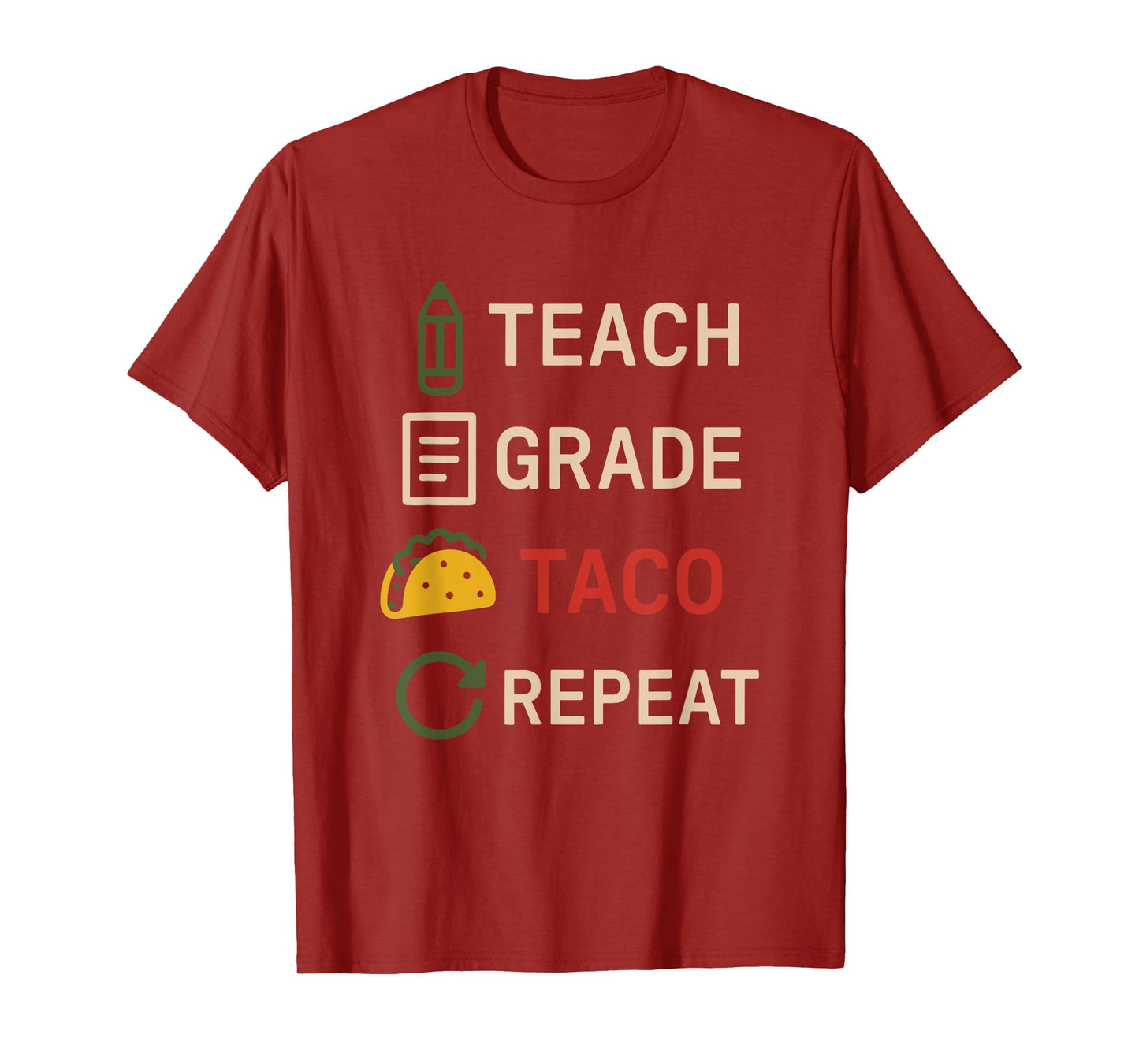 Funny Teacher Taco Tuesday Foodie Classroom Humor T-Shirt