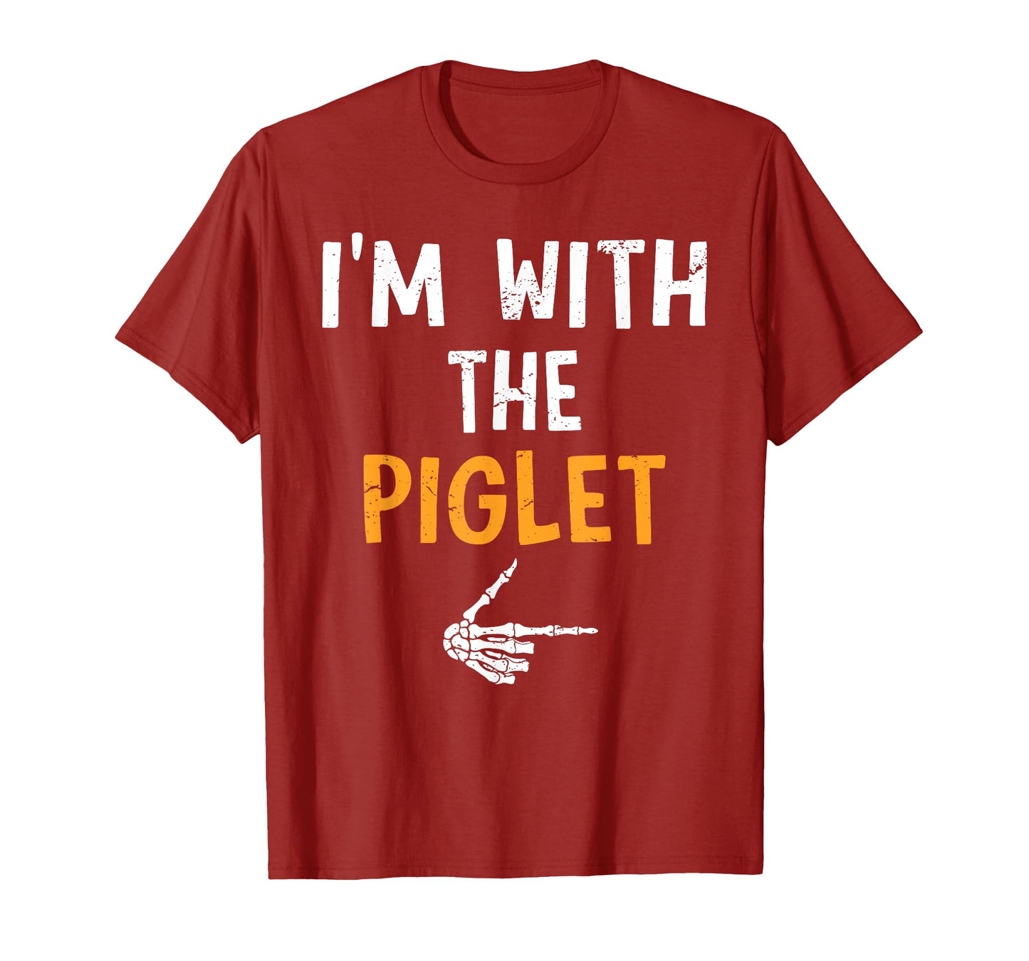 I'm with The Piglet Costume Halloween Matching Couple T-Shirt
