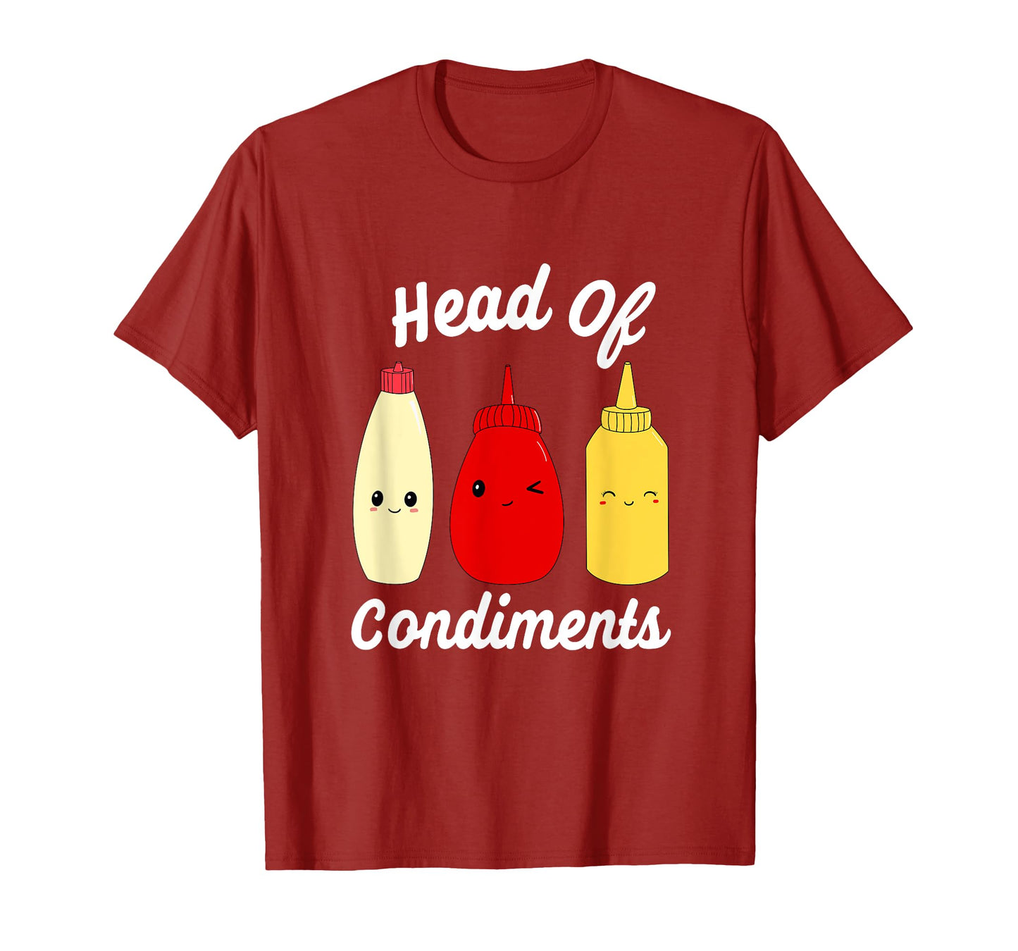 Head Of Condiments Ketchup Mayo Mustard Sauces T-Shirt