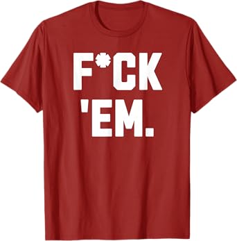 Duran Fuck'Em Tees For Men and Women Women Unisex-Adults Red Small Classic Fit Modern Classic Letter Print T-Shirt