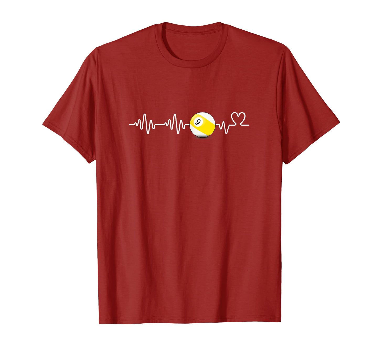 Heartbeat Billiard Nine Ball Funny 9-Ball Player Gift T-Shirt