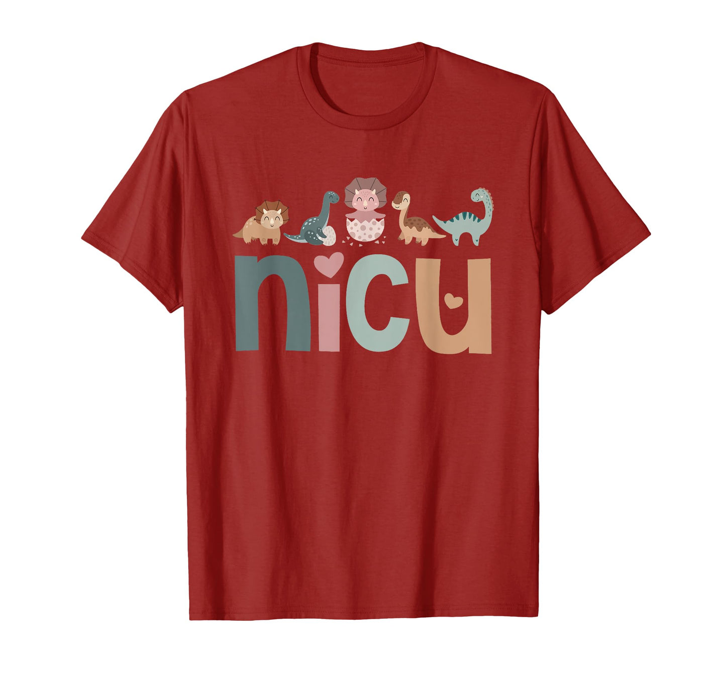 Retro NICU Nurse Baby Dinosaurs Neonatal Intensive Care Unit T-Shirt
