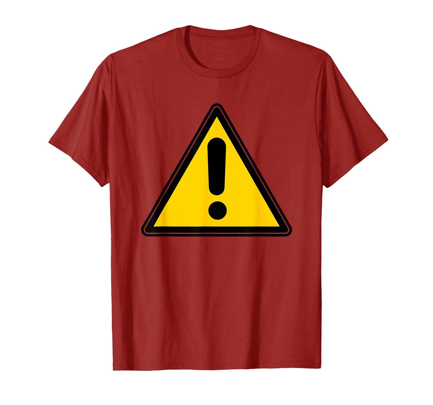 Yellow Caution Warning Exclamation Street Sign Triangle T-Shirt