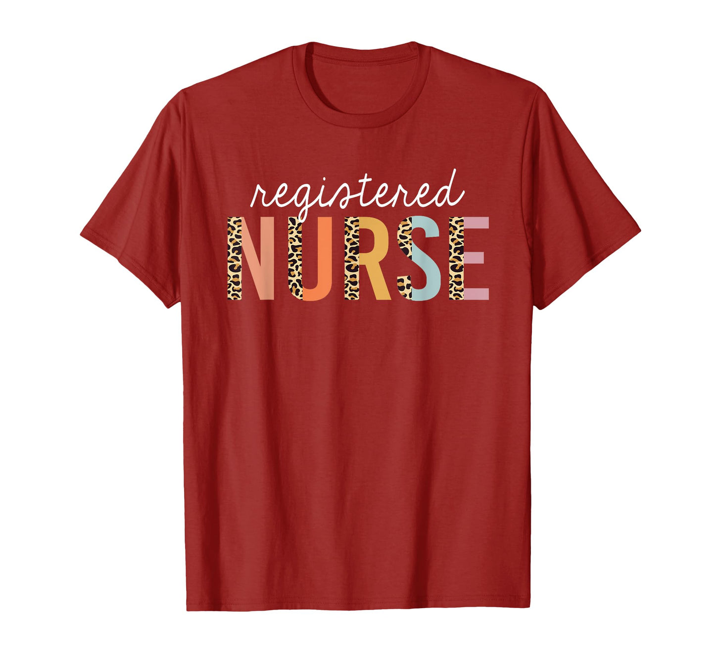 RN Nurse Leopard Print Registered Nurse Nursing School Women T-Shirt